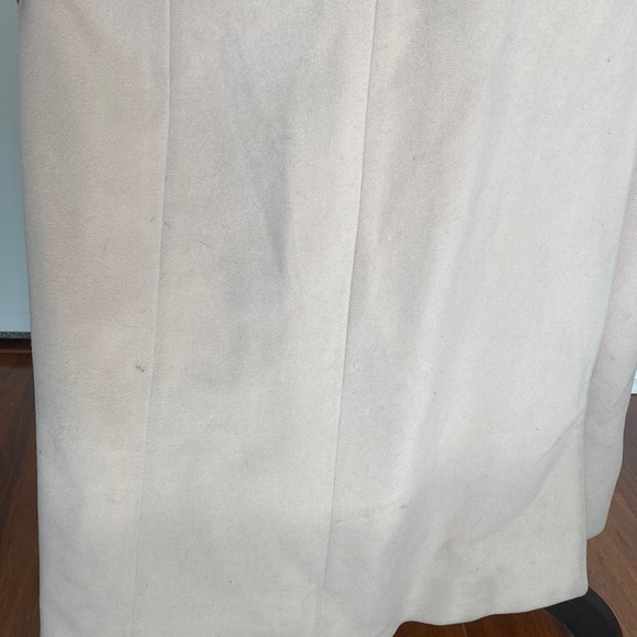 Women's Vintage Cream Coat with Real Fur Trim Size 14 - Picture 11 of 14